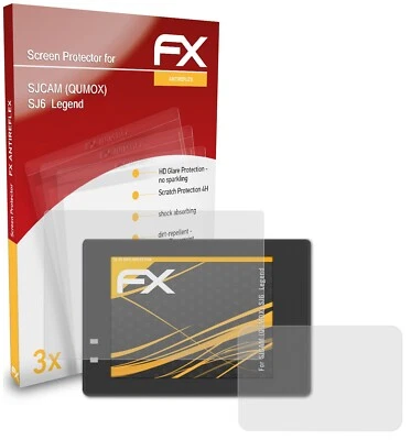atFoliX 3x Film Protection d'écran pour SJCAM (QUMOX) SJ6  Legend mat&antichoc - Photo 1/4