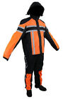 Rain Suit 2 Piece Black Textile Reflective Color 4 Safety Water Wind Proof New