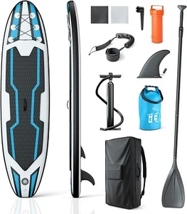 Jasonwell Inflatable Stand Up Paddle Board Set/Kit, SUP, 10-foot, Non-Slip Deck - Picture 1 of 12