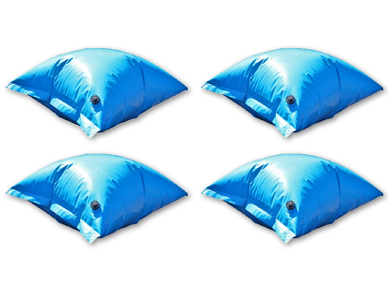 TRENDPOOL Poolkissen Luftkissen PREMIUM aufblasbar PVC Pool Winterabdeckplane blau 4 x