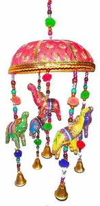 Handmade Multicolor Home & Room Decorative Elephant Chattar Chandler Umbrella - Picture 1 of 7