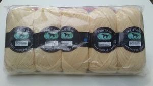 Dark Horse 'Fantasy' (50% Nylon, 50% Acrylic) 205 yds, 100g, Lot of 5, #97 Lemon - Picture 1 of 1