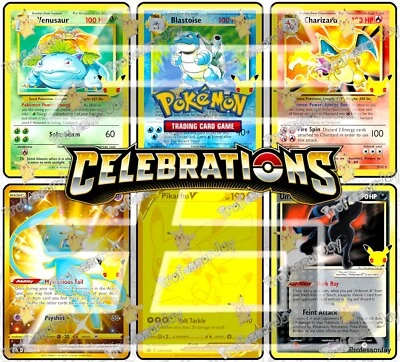 Pokémon GO 151 CELEBRATIONS 25th TCG ANNIVERSARY HOLO SWORD & SHIELD PROMO Cards - Image 1 of 2