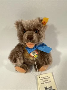Steiff Historische Miniaturen IV 5 Gelenk Teddybär  - Zotty - 029950 KFS Etikett - Bild 1 von 17