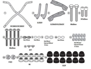 Givi SR1200 Attachment Kit for Monokey/Monolock Baulet, Honda CB 750 HORNET - Picture 1 of 3