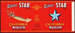 Vintage label SILVER STAR California Squid Times Trading Cebu City Philippines - Picture 1 of 2