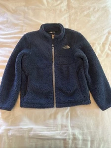 ๐ $90 NEW Northface Kids Coat Jacket Boys Unisex Navy Fleece Extra Small 6 Zip - Picture 1 of 7
