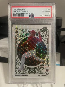 2022 Panini Mosaic Shohei Ohtani Aces Green Mosaic Los Angeles Angels #A-2 - Picture 1 of 2