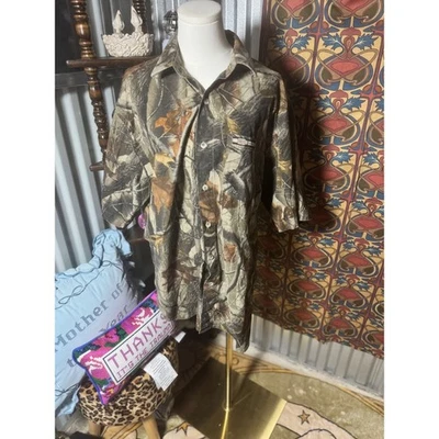 Camisa Supreme Winchester camuflada con botones manga corta ropa de hombre puntada única Foto 1 de 4