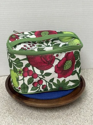 Bolso de Maquillaje Cosmético Clinique Kelly Verde/Rosa Brillante Botánico Grande con Cremallera Foto 1 de 4