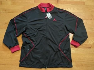 JORDAN Jumpmsn Logo Jacket Men's Size XL Dri Fit Zip Up Black & Red Athletic - Picture 1 of 20