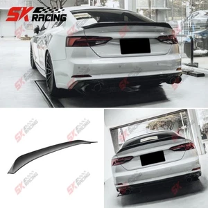 Black/Carbon Fiber Rear Spoiler Wing For Audi A5 S5 RS5 Sportback 4-Door 2020-25 - Foto 1 di 24