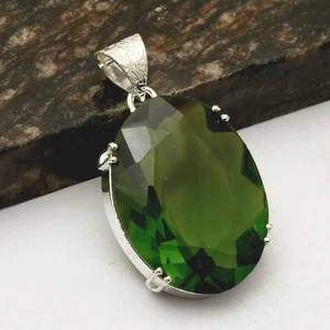 Peridot Gemstone Ethnic Handmade Pendant Jewelry Gift For Her 2" AP-21432 - Imagen 1 de 1
