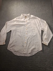 Structure Le Collexioni Shirt Men's XL Beige 100% Linen Button Down - Picture 1 of 11