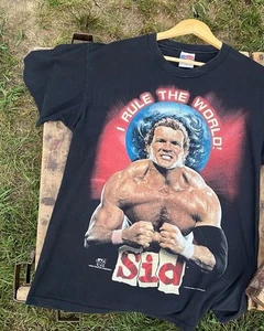Vintage 90s Sycho Sid Vicious WCW WWF NWO Wrestling T Shirt XL Rule World 1996 - Picture 1 of 1