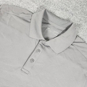 Under Armour Men's XL Gray Heatgear Polo Shirt Performance Stretch Athleisure - Picture 1 of 9