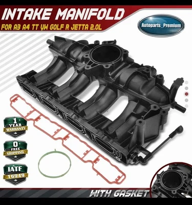 Intake Manifold for Audi A3 2006-2008 A4 TT VW Eos Golf R GTI Jetta 06F133201P - Image 1 of 4