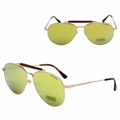 Gafas de sol Tom Ford FT0536 28G 60 rosa dorado amarillo gris lente UV100 estuche para gafas Foto 1 de 4