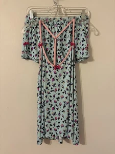 Betsey Johnson 2-teiliges Schlafset Rosenmuster Cottage Core Fairy Coquette Gr. L - Bild 1 von 16