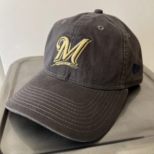 New Era 9Twenty Milwaukee Brewers Gris Ajustable Correa Gorra Papá Nueva MLB - Imagen 1 de 12