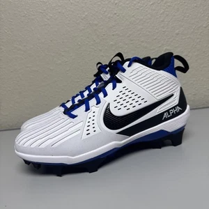 Nike Alpha Menace Strong Football Cleats White/Hyper Royal II5139-101 Men’s 9.5 - Picture 1 of 6
