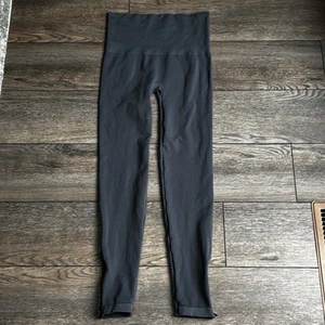 Spanx Seamless Side Zipper Leggings Plus Size Blue Gray Sz 1X - Picture 1 of 10
