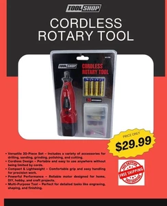 cordless rotary drill 6v tool shop 20 accessories 10,000RPM with batteries - Picture 1 of 3