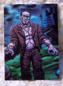 Tarjeta 3D lenticular limitada Goodwin Champions MONSTERS 🧟 Frankenstein 2015 M61 - Imagen 1 de 1