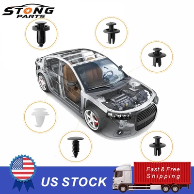 Зажимы для капота автомобильного бампера для Nissan 100 шт фиксаторы заклепки застежки на крыло нажимные штифты - Изображение 1 из 4