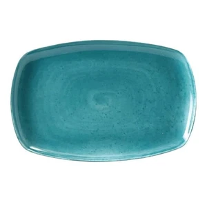 Set 6 Platos Rectangular Matiz Verde Porcelana 35x23 CM MEDRI Restaurante - Imagen 1 de 1