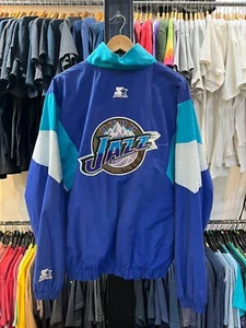 Vintage Utah Jazz NBA embriodered big logo starter size XL - Picture 1 of 6
