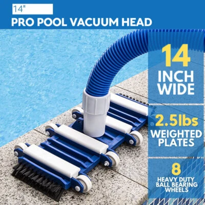 D.S ® Swimming Pool Suction Vacuum Head Cleaner No Electricity Required Cleaning Kit