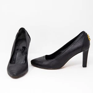Gucci Made It Italy Echtleder GG Logo mandelförmige Zehenpartie High Heels Schuhe schwarz 8 - Bild 1 von 4