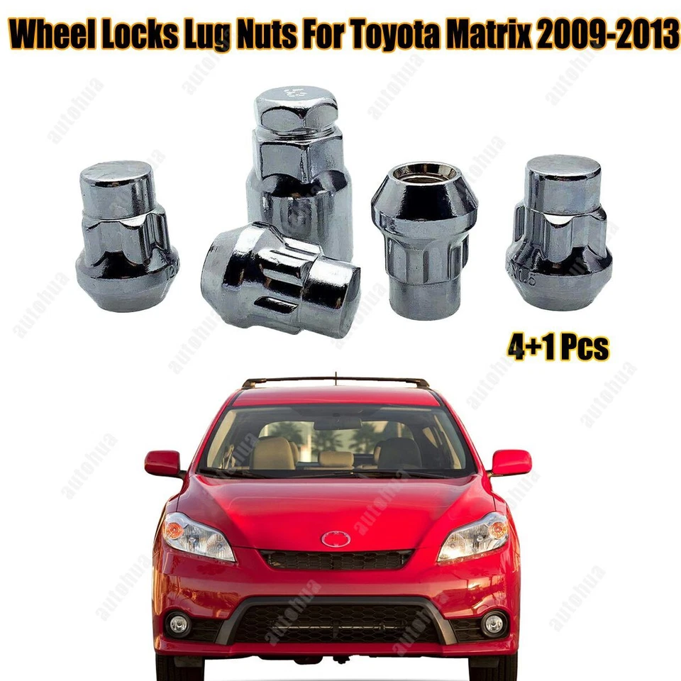 For Toyota Matrix 2009-2013 M12 x 1.5 Anti-Theft Wheel Locks Lug Nuts Cone Seat Foto 1 de 4