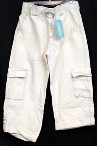 2008 Gymboree Global Surf Cargo Pants Light Khaki Casual sz 7 Boys Beach Roll up - Picture 1 of 9