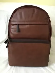 Fossil EVAN Brown Leather Backpack RRP £299 - Picture 1 of 10