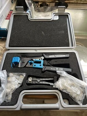 Ideal 30-496 Crimper,Rj-11/12/14/45,13" L Kit With Stripper And Ends Pre Owned - Image 1 of 2