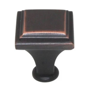 BP26131-ORB Oil Rubbed Bronze 1" Square Cabinet Knob Pull Amerock Manor House - Picture 1 of 3