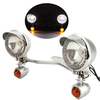 摩托车雾转向信号传递灯条适用于 Harley Sportster XL 1200 883 84 — 第 1/4 张图片