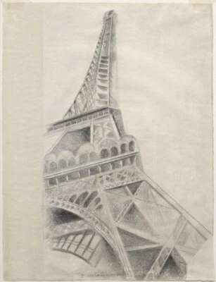 Eiffel Tower Art Print Robert Delaunay 1926 Collectible French Modernism Orphism - Image 1 of 2