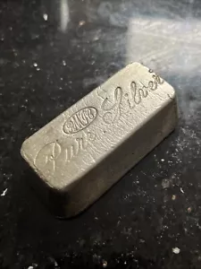 Barra de plata vertida RMIC Rare Metals Investment Corp de colección de 10,54 OZ extraña década de 1970 - Imagen 1 de 6