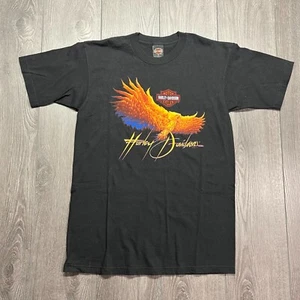 VINTAGE Harley Davidson T Shirt Mens Medium Black Vancouver BC 1997 USA - Picture 1 of 11