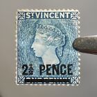 Timbre neuf St. Vincent / Colonies Britanniques 2 1/2 s 1 p bleu Victoria 1889