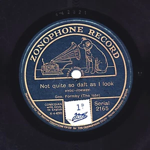 GEORGE FORMBY Sr 78 NOT QUITE AS DAFT AS I LOOK / DON'T FALL OUT... ZONO 2165 V+ - Picture 1 of 2