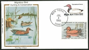 RW52 1985 US Duck Cover Cinnamon Tea Colorano Silk Cachet Unaddressed (LOT1350) - Picture 1 of 1