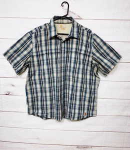 Carhartt Mens Vented Shirt Size XL Relaxed Fit Blue Button Up Short Sleeve - Picture 1 of 7