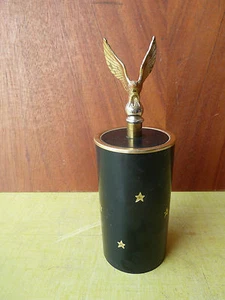 Alter Zigarettenetui schwarz-gold, Adlerdekor, französisch antik - Bild 1 von 3