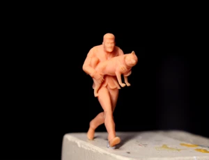 Impresión 3D 1/64 1/43 figura 嘎子偷狗 estúpido para robar un perro caben 1:64 coche calle - Imagen 1 de 9