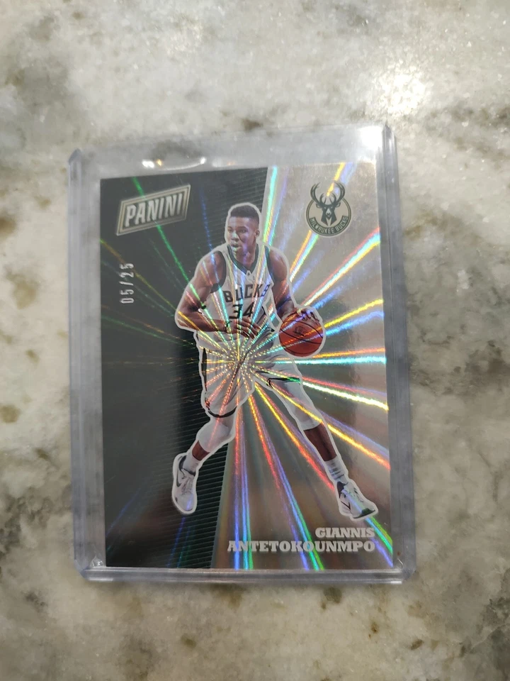 2017 Panini /25 The National #BK13 Season Highlight Giannis Antetokounmpo Silver - Image 1 of 2
