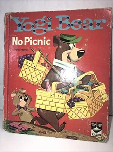 Vtg. Yogi Bear No Picnic Top Top Tales Children’s Book Whitman 1961 Cover Only - Imagen 1 de 3